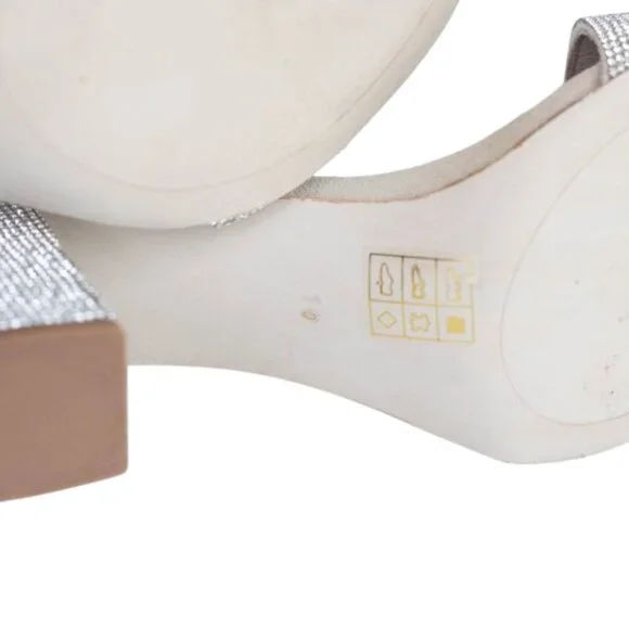 Jeffrey Campbell Kassidy Silver Rhinestone Platform Heels Women's Size 10 - Picture 7 of 9